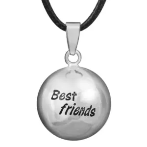 Bola de grossesse best friends gravé plaqué argent, appel d'ange